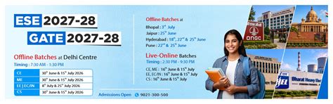 MADE EASY Classroom Courses for ESE, GATE, SSC JE, and PSUs Exams