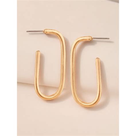 Buy OOMPH Gold Geometric Hoop Earrings - Bold Gold Look - for Women ...