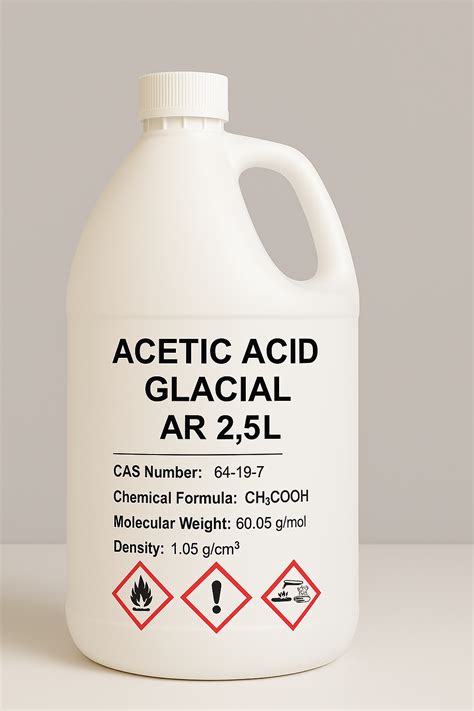 Acetic Acid Glacial AR 2.5l | Global Grade Supplies