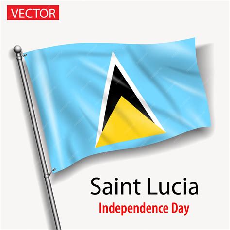 Premium Vector | Saint lucia flag national independence day vector ...
