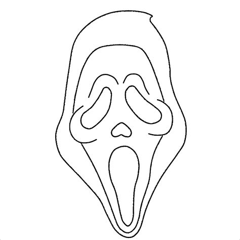 How to Draw Ghostface (the Scream Mask) - Halloween Drawing Guide ...