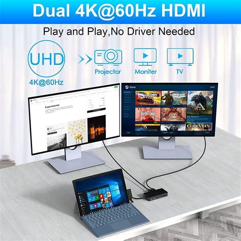 Quanlex MS Surface Dock, 12 in 1 Surface Pro Docking Station India | Ubuy