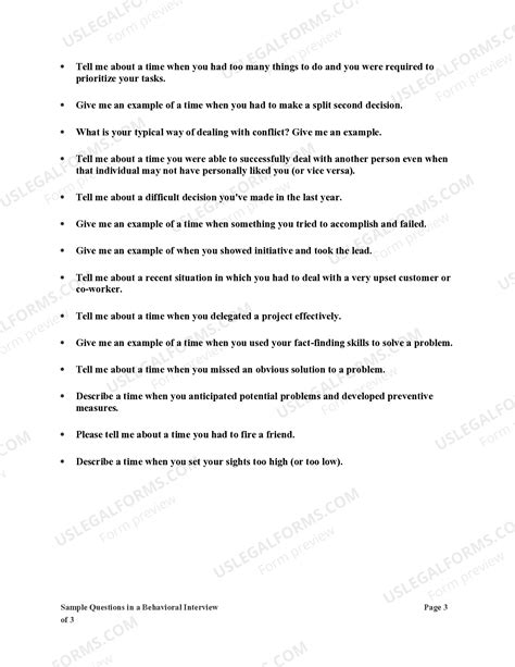 Maryland Sample Questions in a Behavioral Interview - Example Of Behavioral Interview Questions ...