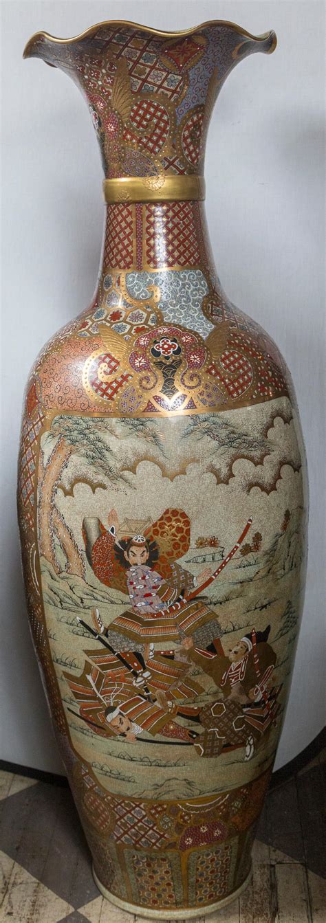 Large Pair of Japanese Floor or Palaces Vases For Sale at 1stDibs ...
