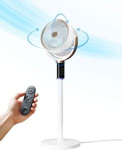 xech Gusto Pedestal Fan with Air Circulator & 4 way Swing Oscillation ...