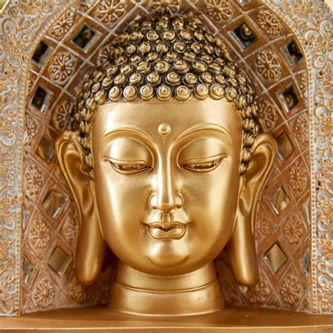 Buy Enlighten Fiesta Polyresin Buddha Head Figurine with T-Light ...