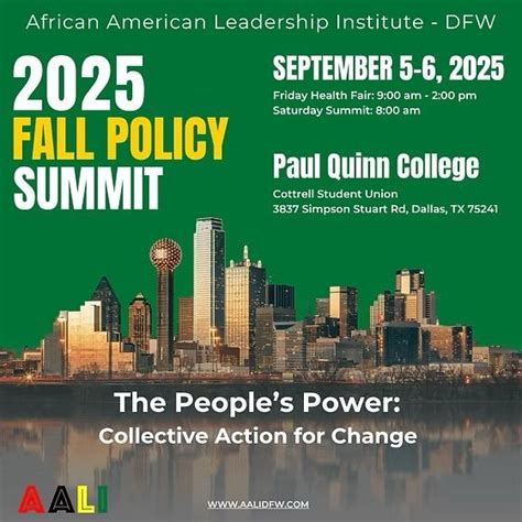 African American Leadership Institute Fall Policy Summit 2025, Paul ...