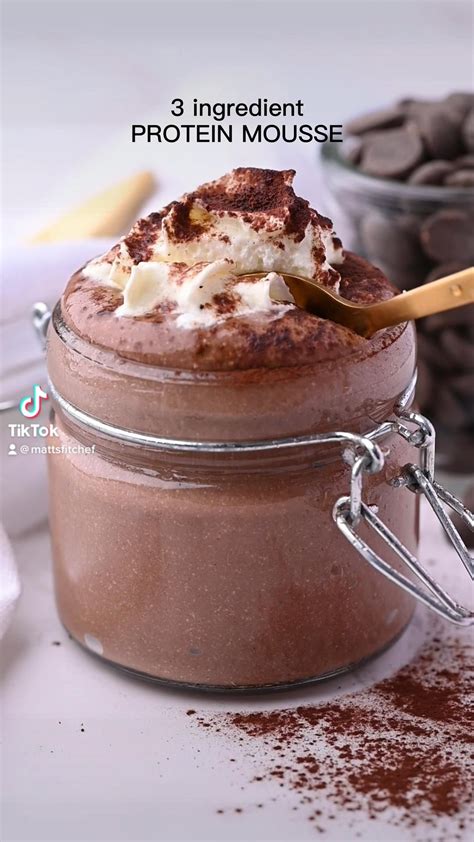 Healthy Protein Chocolate Mousse (3 Ingredients) | Healthy protein ...