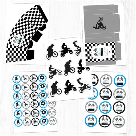 Motocross Party Decorations, Motorcycle Birthday Party Theme, Personalized Printable Party Decor ...