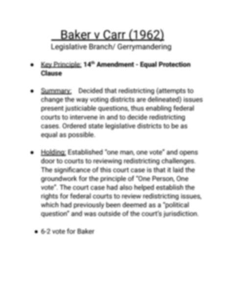 SOLUTION: Supreme court cases ap government - Studypool