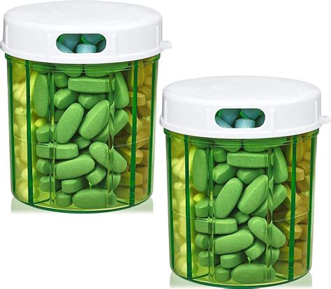 MEDca Round Pill Organizer Dispenser - Pack of 2 - Pill India | Ubuy
