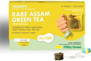 woolah RARE ASSAM GREEN TEA - 72 Truedips |6 PACKET of Green Tea Box ...