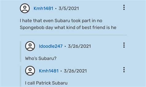 I Call Patrick Subaru | Know Your Meme