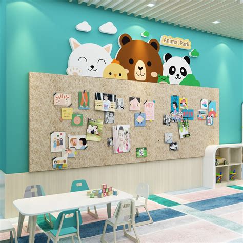 幼儿园环创主题文化墙面作品展示毛毡板教室走廊布置立体墙贴动物-阿里巴巴