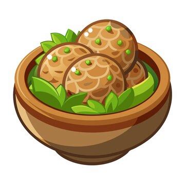 Meatball bakso seblak indonesian food vector illustration isolated on a ...