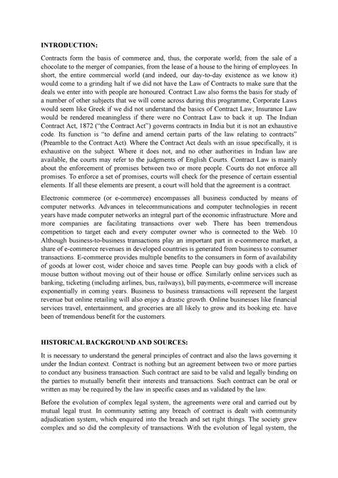 E contracts - IT ACT,2000 NOTES - INTRODUCTION: Contracts form the ...