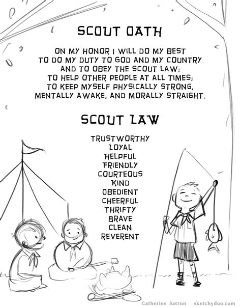 Scout Oath And Law Printable Free - Printable Multiplication Tables