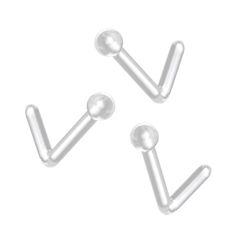Set 3 Clear Nose Studs – Mermaids Costa Rica