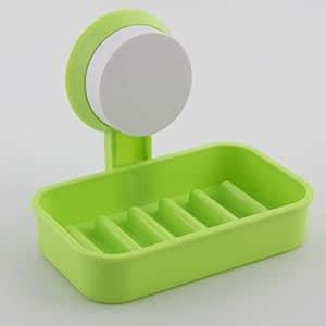 ShopAIS Single Layer Soap Box Suction Cup Holder Rack Bathroom Shower ...