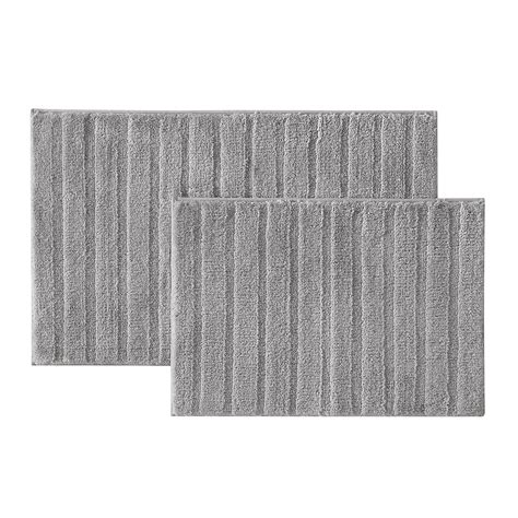 BRBCA AquaGuard Ultra-Absorbent Non-Slip Modern Bath Mat Set, 2 Piece ...
