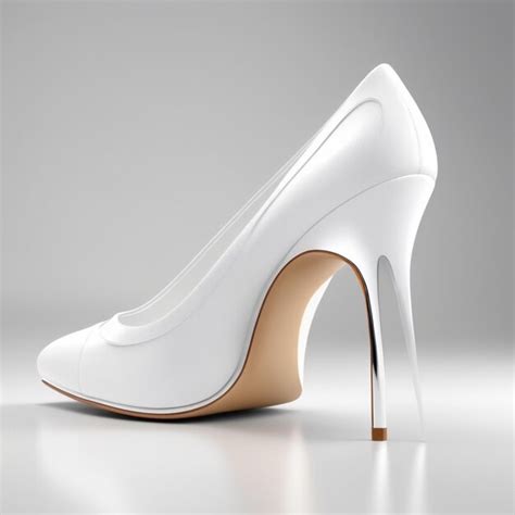 White heel psd on a white background | Premium AI-generated PSD