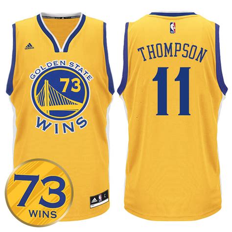 Male Klay Thompson Golden State Warriors #11 Record Breaking Season ...