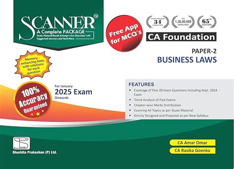 Amazon.in: Buy Business Laws (Paper 2 | CA Foundation) Scanner ...
