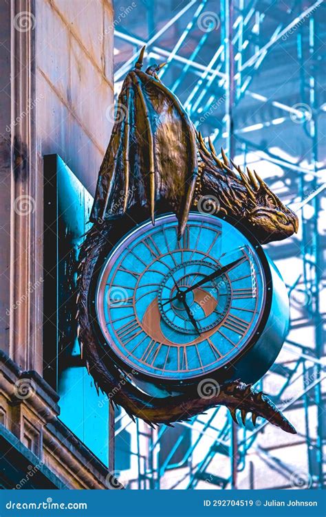 The Hungarian Horntail Dragon Clock. Editorial Stock Image - Image of ...