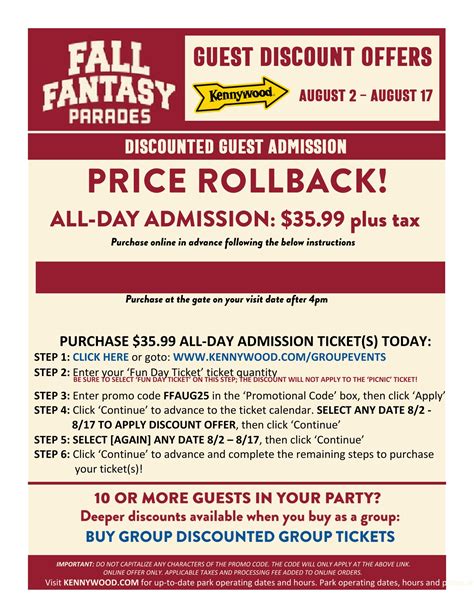 Kennywood Fall Fantasy Tickets – Peters Township Music Boosters
