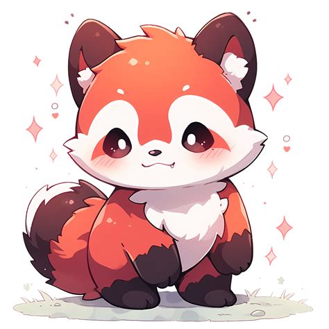 kawaii rouge Panda clipart illustration ai génératif 28752792 PNG