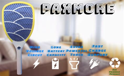 PaxMore Heavy Duty Mosquito Bat/Mosquito Racket With Torch & Charging ...