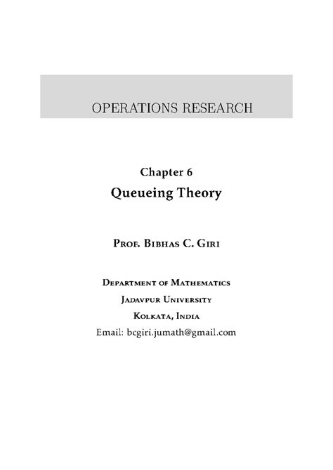 CH-6-4(m) - Thankful - OPERATIONS RESEARCH Chapter 6 Queueing Theory ...