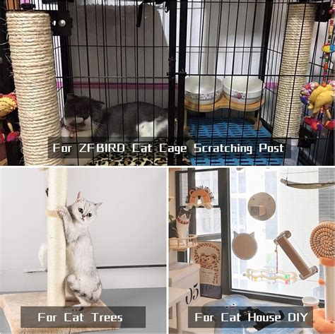 Buy Cat Scratching Post Cage Mounted Cat Scratcher Space-Saving Sisal ...