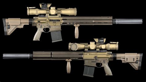 3D model Tactical Modular Sniper Rifle HK G28 VR / AR / low-poly | CGTrader