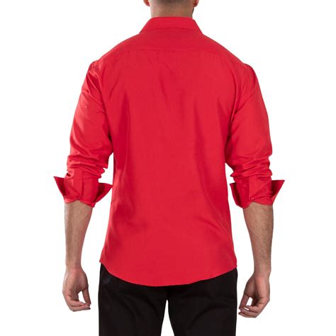 La Mesa Long Sleeve Dress Shirt // Red (XS) - Bespoke Button Ups ...