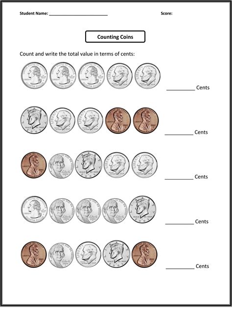 Counting Coins 4th Grade Math Fourth Grade Math | Educative Printable ...