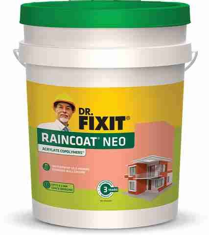 DR FIXIT Raincoat NEO Waterproofing for External Wall, Top Coating ...
