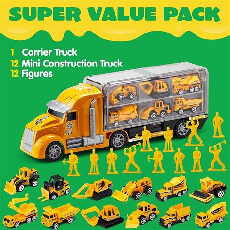 JOYIN 25 in 1 Kids Construction Truck Toy Set, 24Pcs India | Ubuy