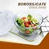 Buy AGARO Borosilicate Glass Mixing Bowl with Lid, 3 Pcs Set (500ml ...