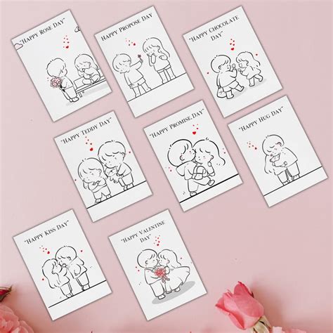 Desi Vastra Half Engineer Valentine's Day Printed Card Pack Of 8 ...