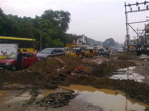 The problem of Traffic jams and the condition of roads in Chennai ...