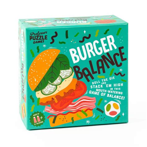 Professor Puzzle Burger Balance Stacking Game - Family Games | Hallmark