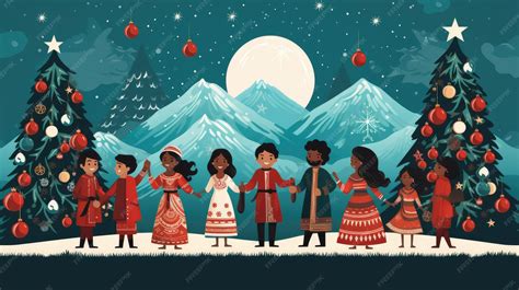 Premium AI Image | a celebration of multicultural Christmas traditions ...