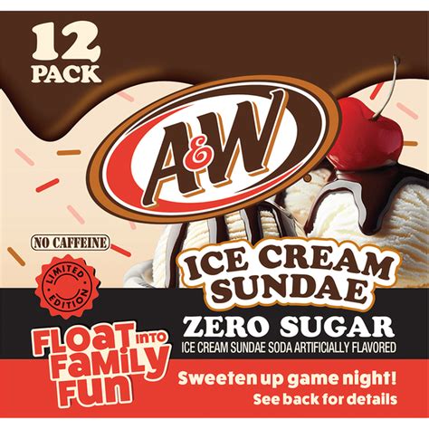 A&W Zero Sugar Ice Cream Sundae Soda (12 fl oz) Delivery or Pickup Near ...