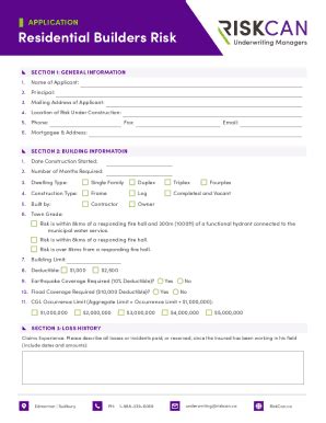 Fillable Online SUPPLEMENTAL BUILDER'S RISK APPLICATION Fax Email Print ...