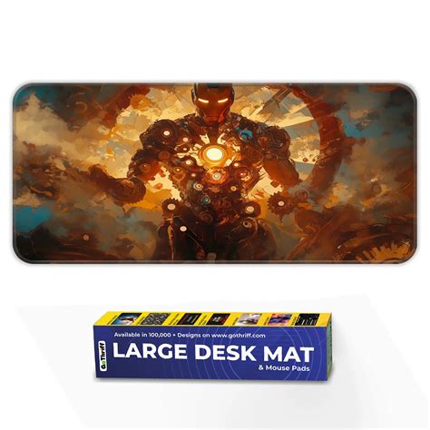 Iron Man Mechanical Core – Abstract Anime Art Deskmat – Gothriff