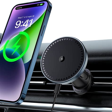 LISEN for MagSafe Car Mount Charger [15W Fast Charging], for Magsafe ...