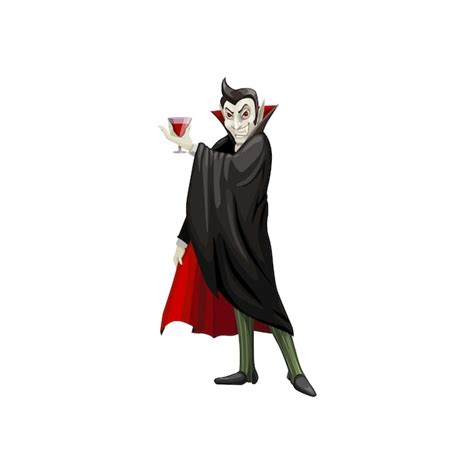 Cartoon vampire spooky halloween dracula character | Premium Vector