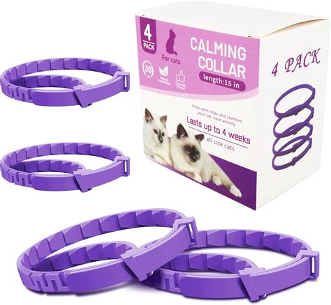 Amazon.com : 4 Pack Calming Collar for Cats and Kittens Pheromone ...