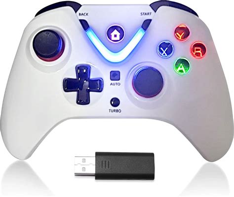 ROTOMOON Wireless Game Controller with LED Lighting Compatible with ...
